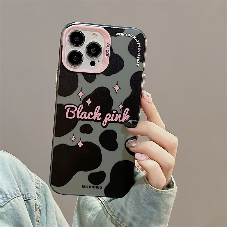 IPHONE Casing Ponsel Desain Berwarna Double Layer Print Leopard Layar Penuh Minimal Kompatibel Dengan Iphone12 13 14 11 Pro Max Vvrrt