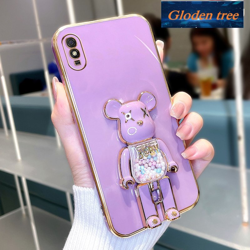 Toserbaloden pohon mustofaasing redmi 9a xiaomi redmi 9 Casing ponsel 1oftcase 1lectroplated silikon tahan guncangan toserbarotector suketmooth intiprote anti geser untuk permepuan desain baru