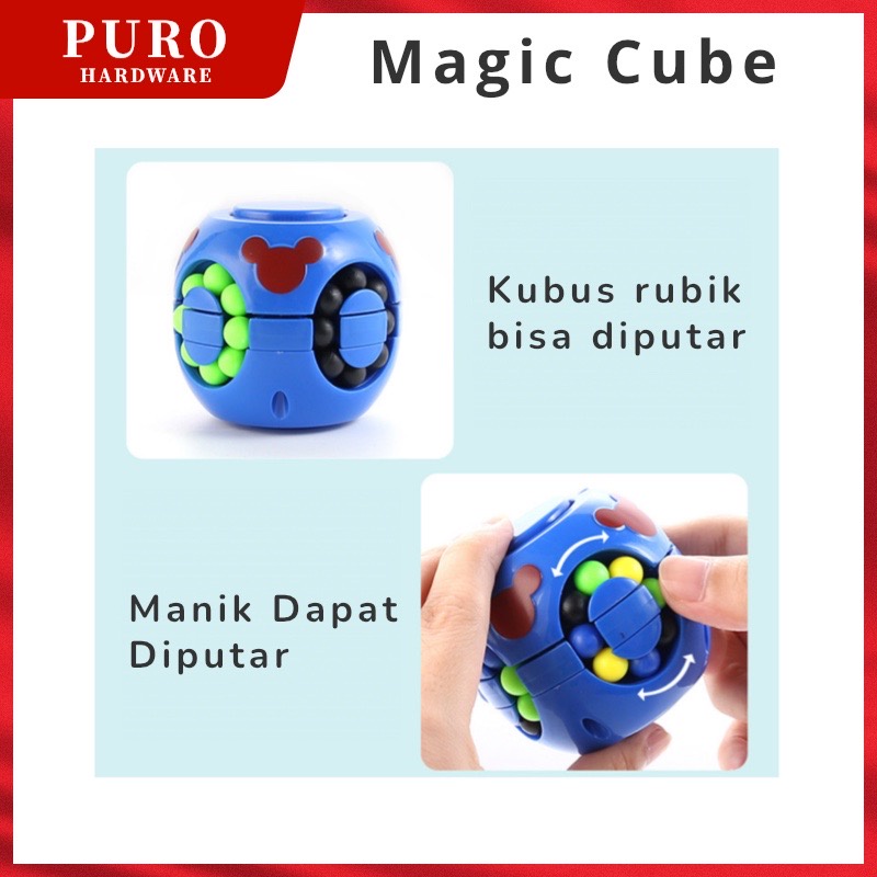 Spinner Rubik Cube Mainan Edukasi Ketangkasan Tangan Anak Anti Stres Anti Gadget