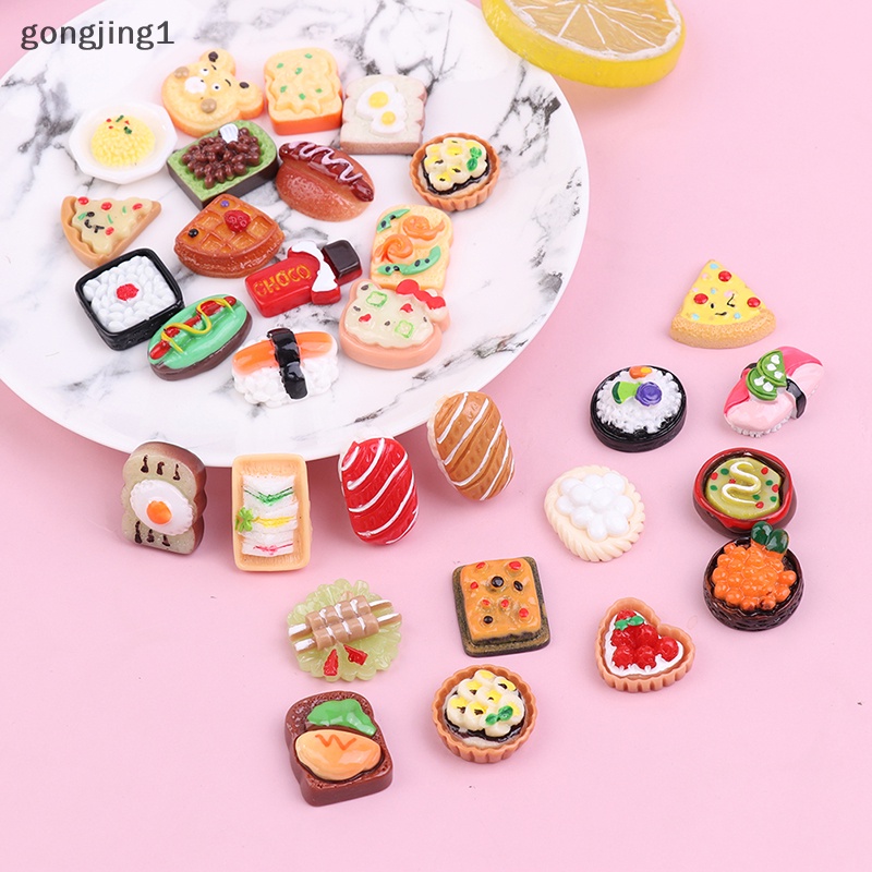 Ggg 2/5pcs Kerajinan Rumah Hiasan Makanan Mini Miniatur Aksesoris Dekorasi Rumah Boneka ID