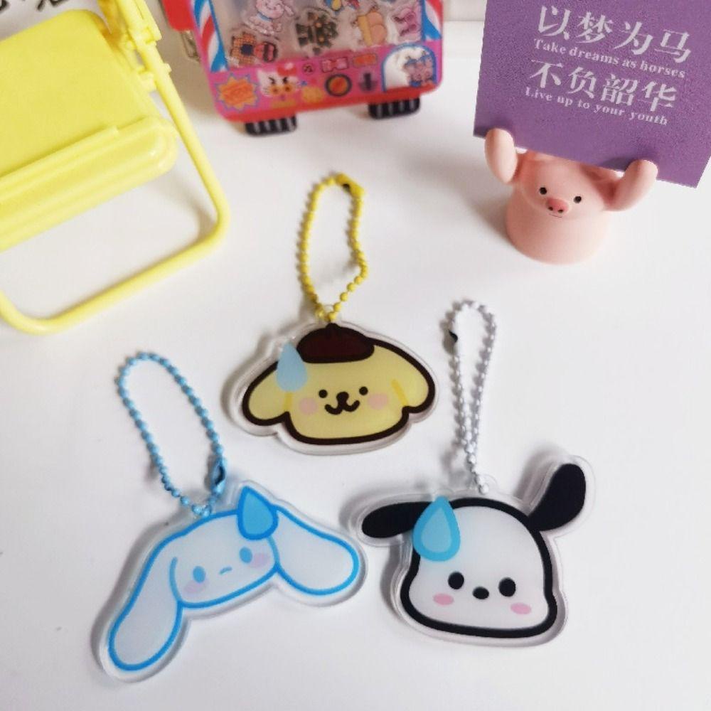 Gantungan Kunci QUINTON Kuromi, Cinnamoroll My Melody Keyrings, Gantungan Kunci Wanita Melody Yugui Dog Akrilik Lucu Untuk Charms