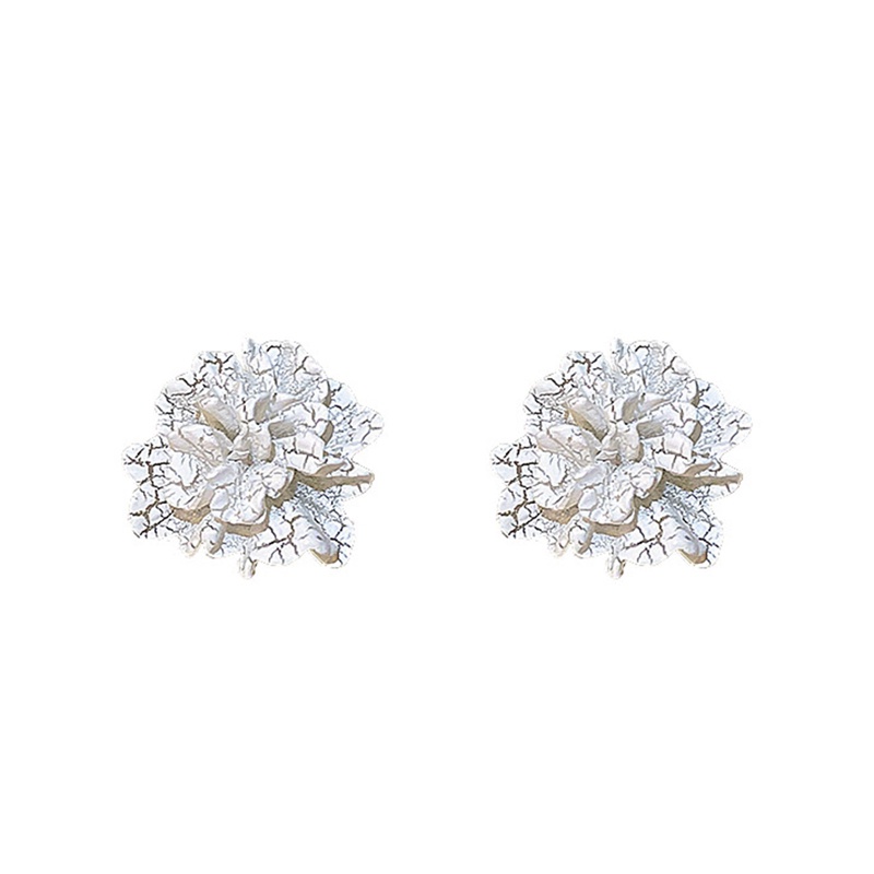 Anting Tusuk Bunga Putih Untuk Wanita Flower Earring New Modern Korea Fashion Lucu Remaja Gadis Pesta Aksesoris Perhiasan