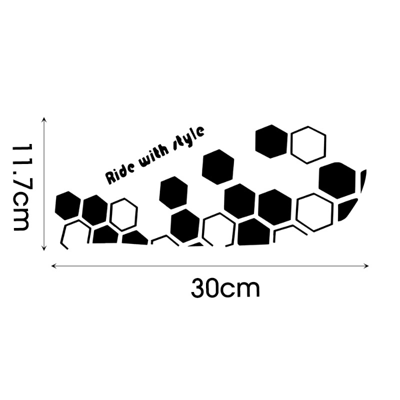 Stiker PET Grid Warna Warni Keren/Stiker Dekorasi Eksterior Mobil Perekat DIY/Stiker Motor Mobil Honeycomb Hexagonal/Sticker Lampu Mobil Reflektif Cuttable