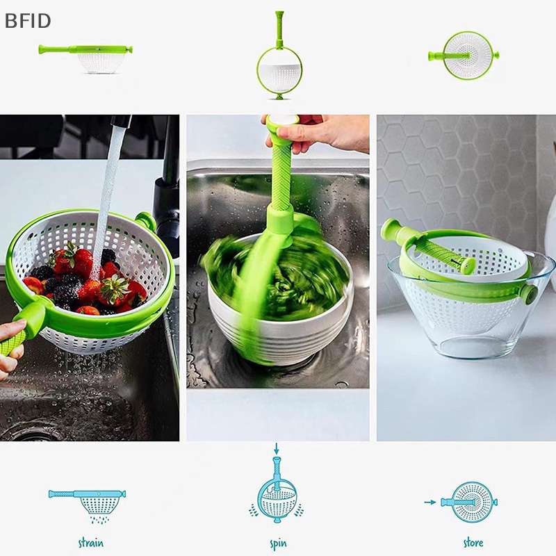 [BFID] Salad Spinner Alat Cuci Sayur Centrifugal Dewatering Drain Basket [ID]