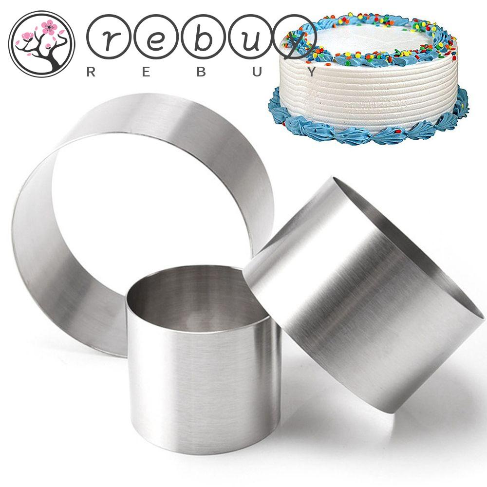 Rebuy Cetakan Cincin Kue Bentuk Bulat5/6 /8 /10CM Cutter Food Molding Pastry Mousse Kue Gadget Dapur