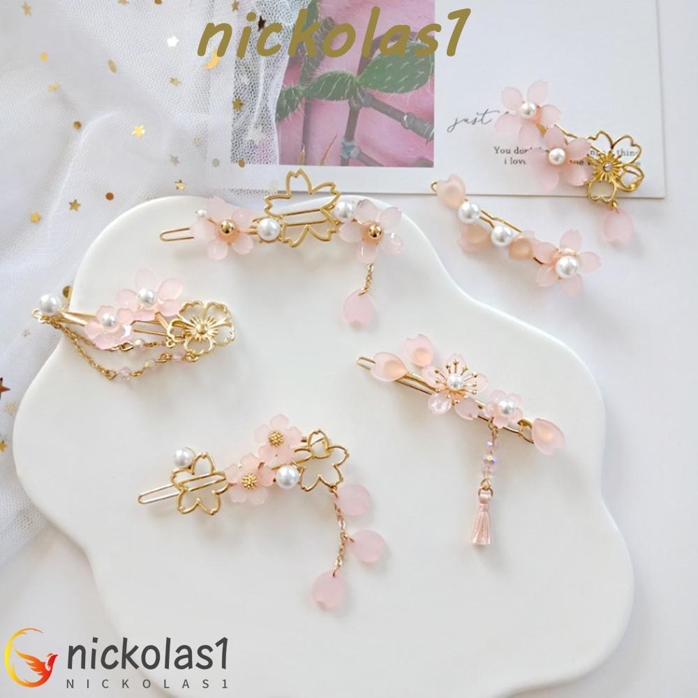 Nickolas1 Hairclips New Jepang Untuk Anak Perempuan Kawaii Woman Bunga Sakura