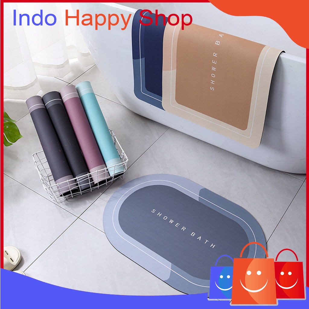 ⭐️𝐈𝐇𝐒 𝟖𝟓𝟔 𝐋𝐚𝐦𝐩𝐮𝐧𝐠⭐️Keset Kaki Serap Air Anti Slip Lantai Kamar Mandi Dapur Keset Kaki Anti Bau