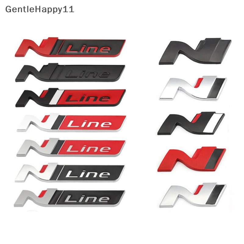 Gentlehappy 3D Metal Emblem Mobil Bagasi Belakang Body Badge Stiker Untuk Hyundai N LINE i30 i20 id