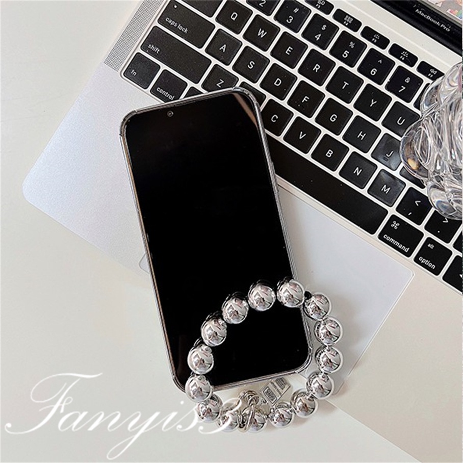 OPPO A78 A17 A17k A57 A77 A77s A76 A96 A16 A16s A15 A15s A5s A7 A3s A5 A9 2020 A54 A74 A95 A94 A93 A53 A33 A31 2020 Casing Handphone Silver Electroplating Soft Cover Pelindung Rantai