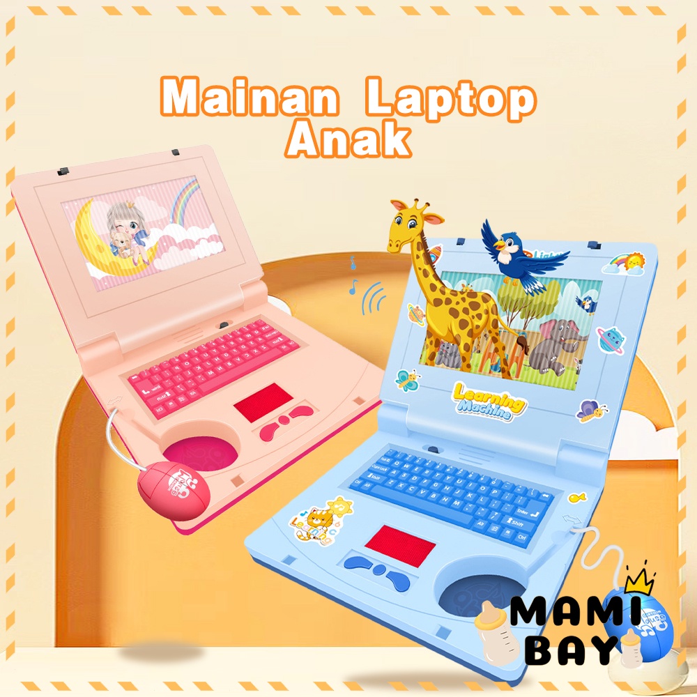 Mamibayi Mainan Laptop Anak Bayi Mini Laptop Dengan Musik Mainan Edukasi Anak Learning Machine