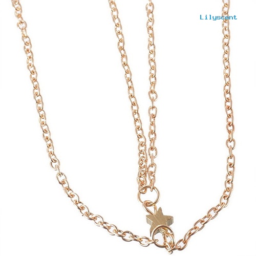 [LS]Wanita Crossover Bintang Harness Bikini Tubuh Perut Pinggang Kalung Rantai Perhiasan