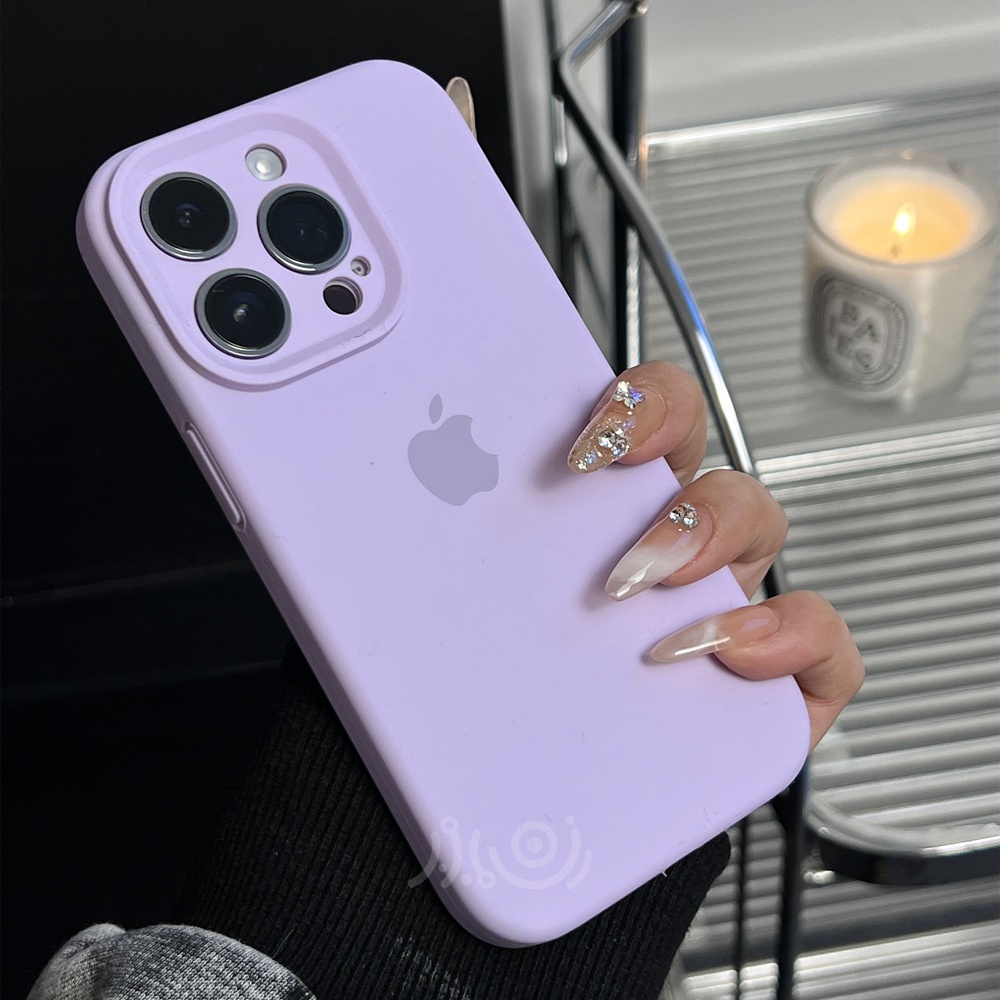 IPHONE Casing Ponsel Silikon Cair Lembut Untuk Iphone11 12 13 14 Pro Max14 Plus Case Full Cover Shockproof Casing Penutup Belakang