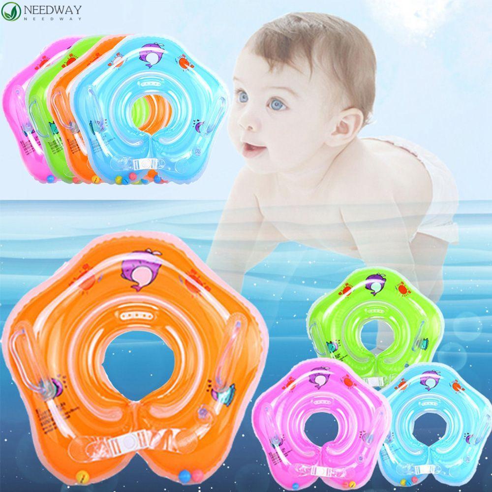NEEDWAY Renang Aksesoris Bayi Tabung Mandi Pelampung Lingkaran Newborn Balita Leher Pelampung Renang Ring