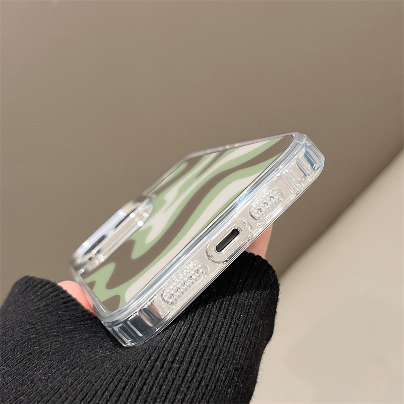 IPHONE Art Lukisan Cermin Ponsel Case Kompatibel Untuk Iphone11 12 13 14 12Pro 13Pro 14Pro Pro Max XR X XS Max Electroplating Tombol Perlindungan Mirror Cover