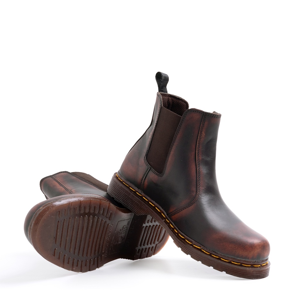 OC ELDER Sepatu formal kulit asli casual  boots Slip On