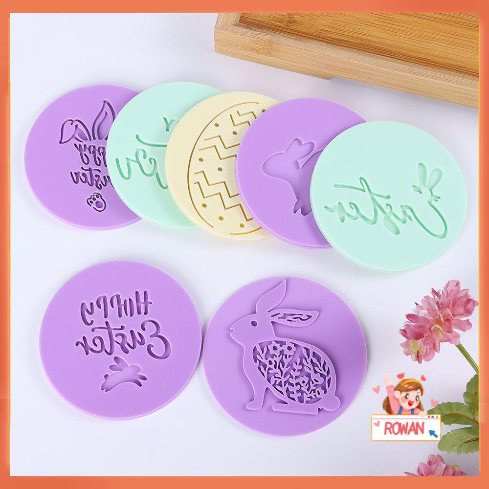 R-FLOWER Cetakan Kue Timbul Alat Dekorasi Paskah Telur Kelinci Fondant Gula Craft Cookies Cutter