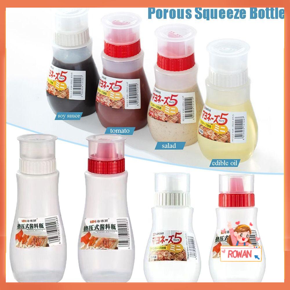 R-FLOWER 2pcs Botol Remas Berpori Botol Selai Serbaguna Botol Saus Tomat