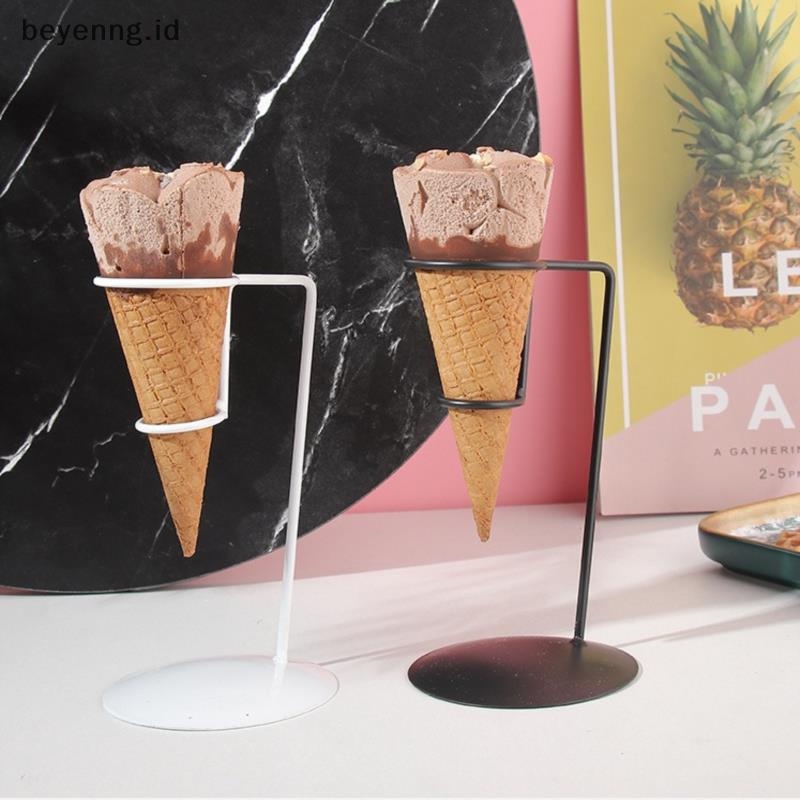 Beyen Ice Cream Cone Holder Display Stand Ulang Tahun Pernikahan Dengan Base Popcorn Reusable ID