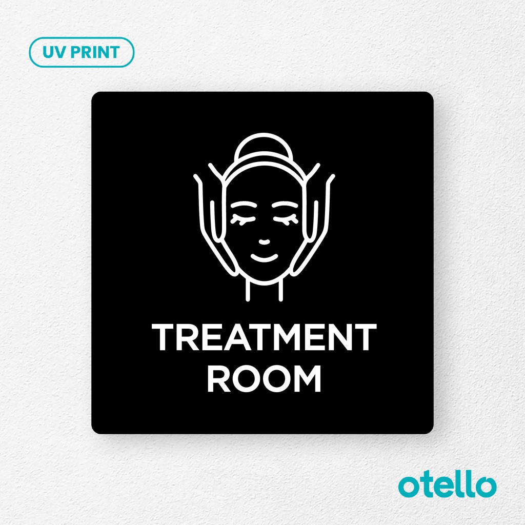 Treatment Room Signage Board Akrilik Tempel Dinding Papan Acrylic Sign Board Signage Tempel Dinding Tulisan Label Tanda Petunjuk Rambu Aklirik UV Print