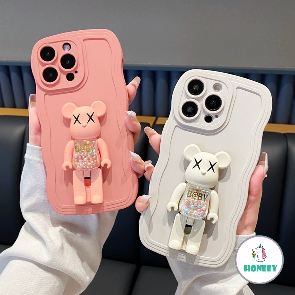 Fashion Permen Warna Kaws Stand Phone Case Kompatibel Untuk iPhone 14 Pro Max13 12 11 Pro Max Case iPhone XR Warna-Warni Sarung Hp