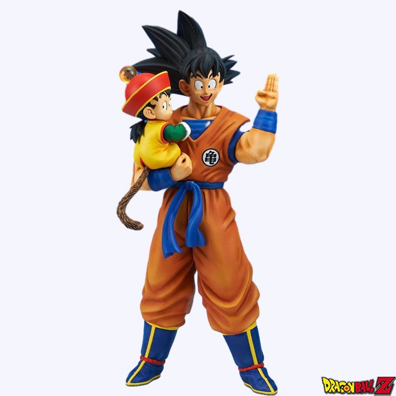 Dragon Ball Z Anime Figure Son Goku Pegang Gohan 30CM Action Figure Collection Model Boneka Mainan Anak