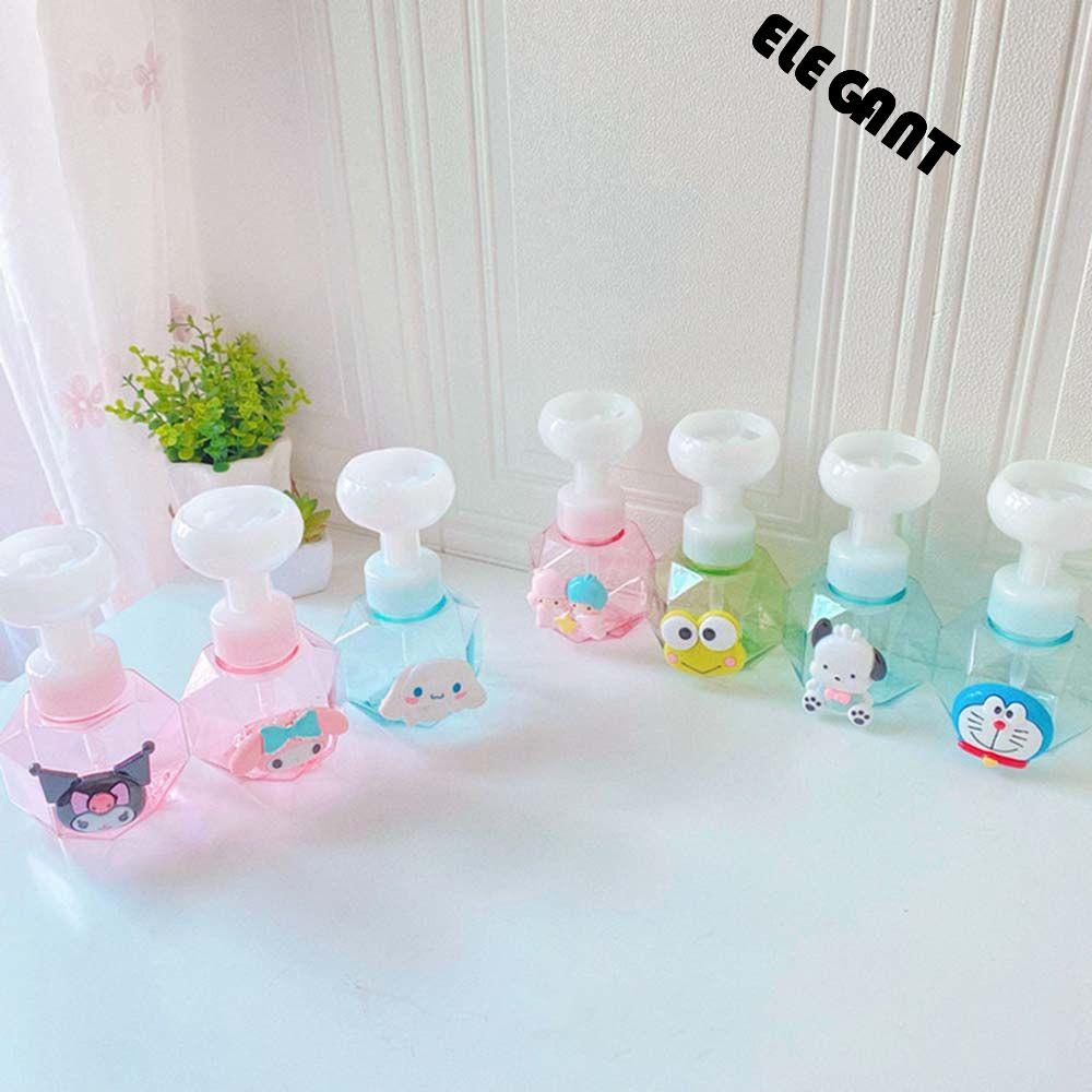 【 ELEGANT 】 Botol Isi Ulang Bentuk Bunga 300ml Cairan Plastik Distributor Mousse Bubble Shampoo Shower Gel Dispenser Sabun Cair