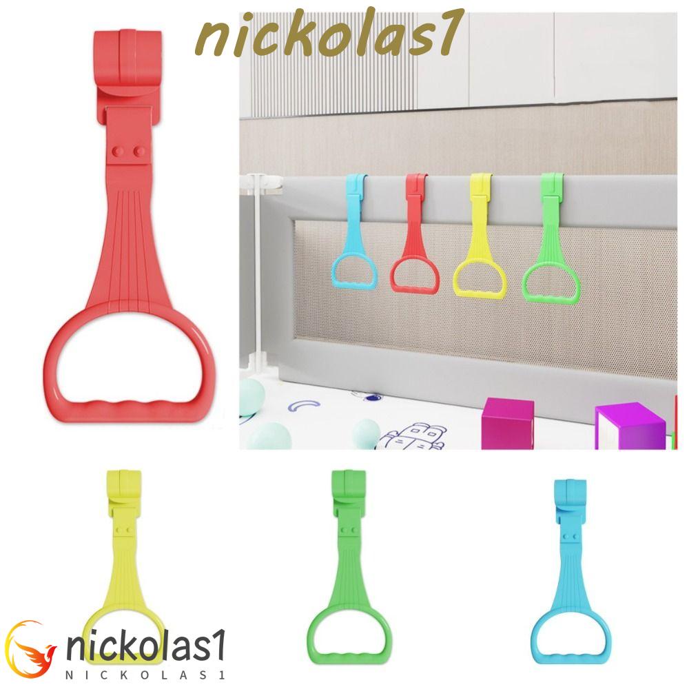 Nickolas1 Cincin Tarik Bayi, Cincin Tarik Aksesoris Tidur Untuk Playpen, Cincin Mainan Stroller Warna Solid Plastik Lucu Untuk Cincin Tempat Tidur