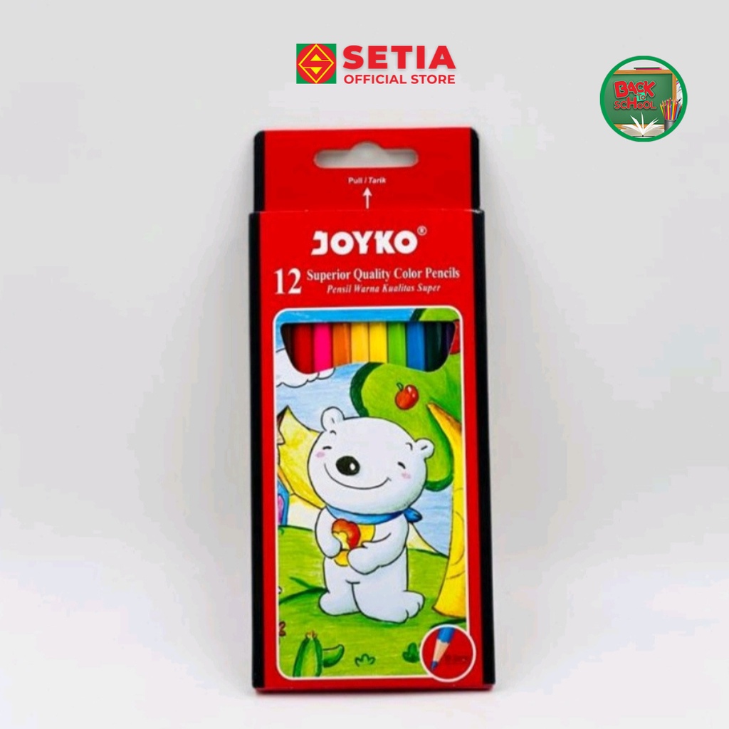 

Pensil Gambar Warna Joyko 12 Warna Color Panjang CP-12PB CP 12PB