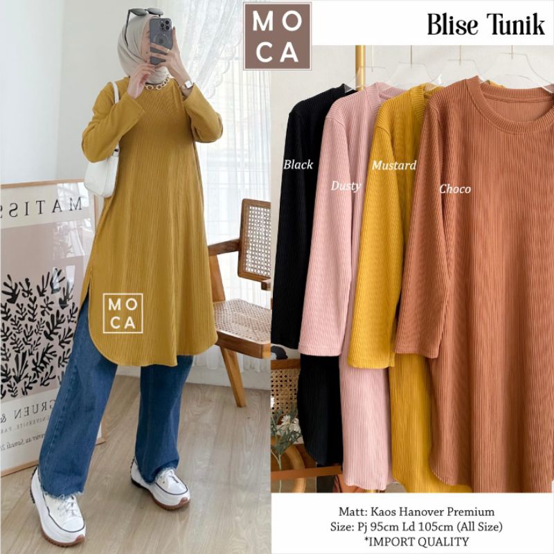 BLISE TUNIK ORI MOCA | Ld105 Kaos Hanover Premium