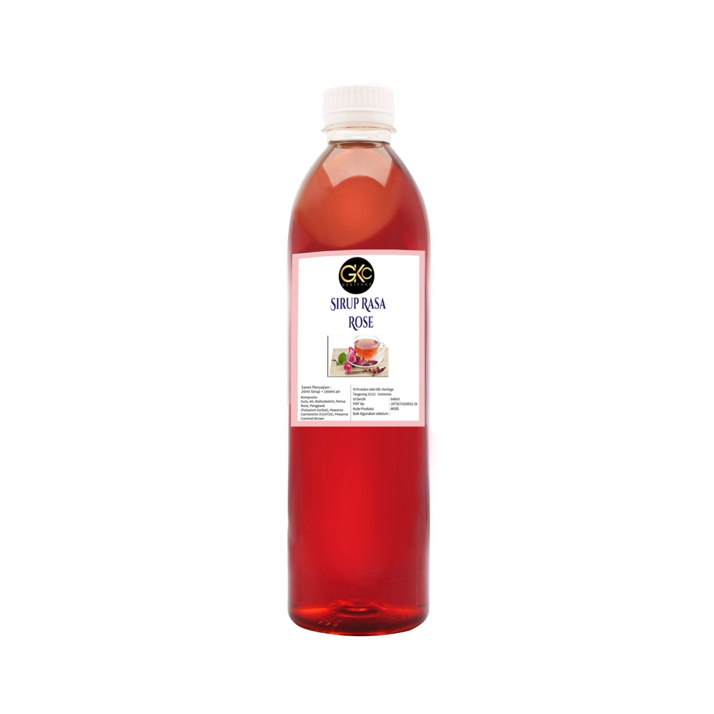 Sirup Rose atau Mawar Syrup Minuman GKC Heritage 640 ml (Import Quality)