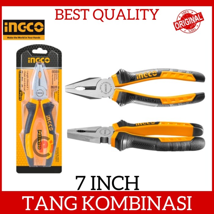 INGCO Industrial Tang Kombinasi Potong Jepit Pliers Ukuran 7 Inch Inci
