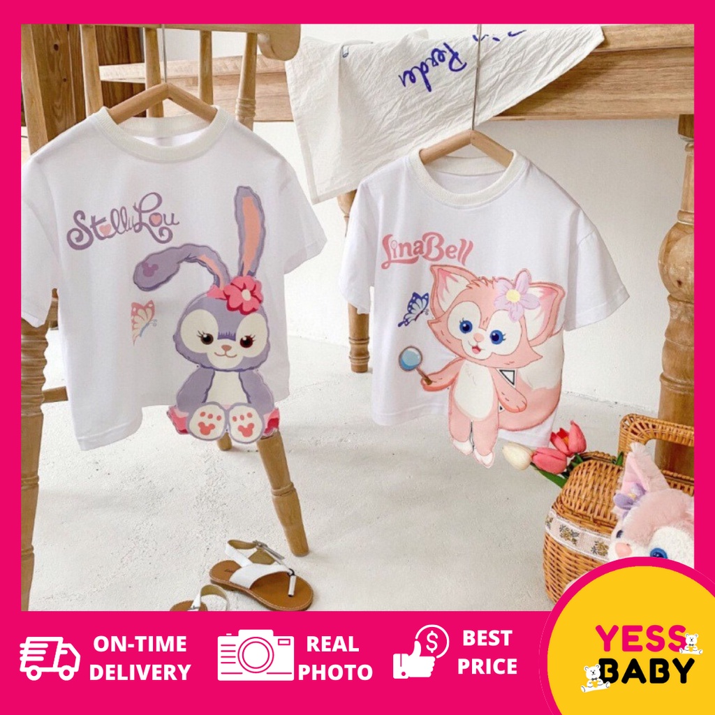 YESSBABY  WHITE STELLA 1-9 tahun Baju anak perempuan Gaun jala anak perempuan baru/Gaun kasual lengan pendek anak perempuan/Dress anak perempuan cewek/rok anak/gaun anak/kado anak perempuan ulang tahun