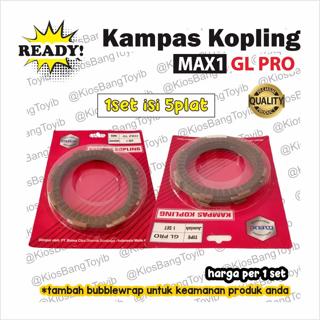 1set Kampas Plat Kopling Honda GL PRO 6pc (Max1)