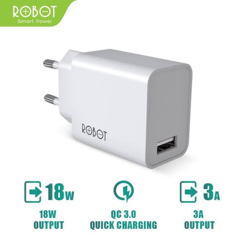 Original Robot Adapter Kepala Charger Single Port Quick Charge Multi Protection ORIGINAL ROBOT