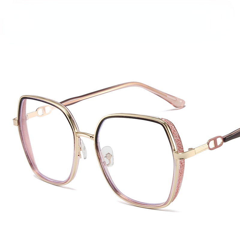 Kacamata Anti Radiasi Shades for Woman Man Transition Eyeglasses Eyewear Replaceable Lens Oversized Eyeglasses