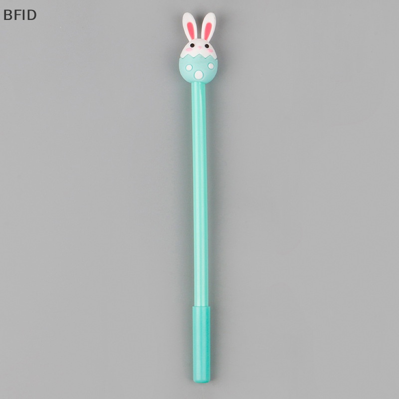 [BFID] 3pcs Kawaii Easter Day Egg Bunny Gel Pen Cute Rabbit Signat Pen 0.5mm Hitam Pena Netral Alat Tulis Kantor Sekolah [ID]