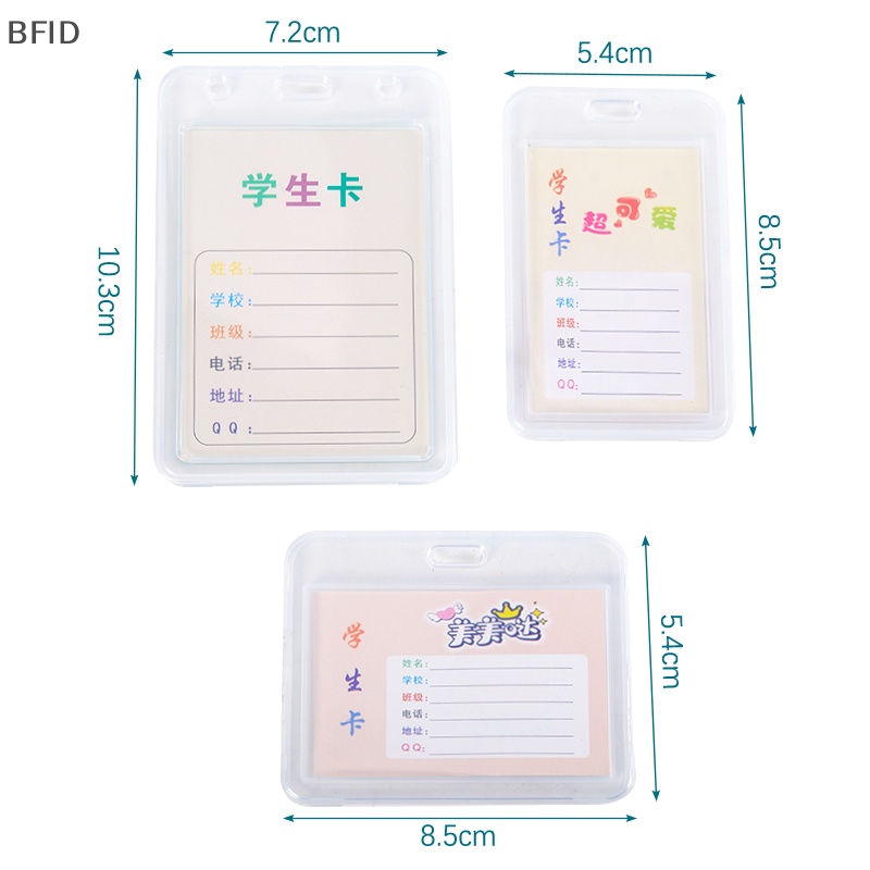 [BFID] 1pc/set Pemegang Lencana Nama Transparan Yang Dapat Ditarik Kartu Kerja Plastik Siswa Bus Card Case Dengan Lanyard Bank Kartu Kredit Perlengkapan Sekolah [ID]