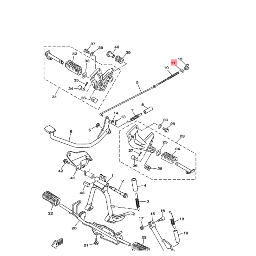 BOSH PEN KAWAT GANTAR REM CRYPTON VEGA R ZR RR FORCE FI JUPITER Z 105 110 BURHAN 115 ROBOT Z1 LEXAM MX 135 ORIGINAL YGP 90249-12008