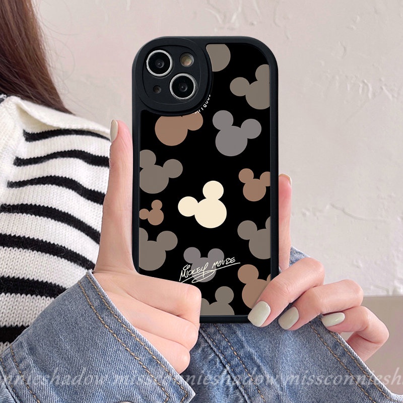 Fashion Pasangan Matahari Indah Bulan Case Untuk Redmi A1 9C 12C 10A 9A 9 9C NFC Note8 9 11 11S Kartun Sederhana Indah Disney Mickey Mouse Lembut TPU Penutup Belakang