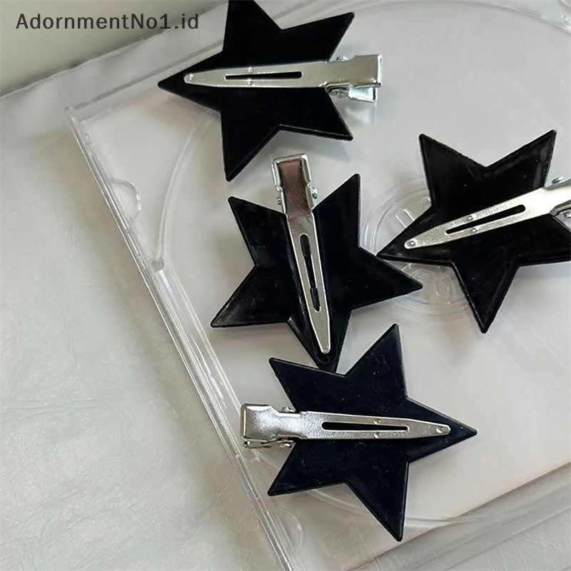 [AdornmentNo1] Bintang keren manis jepit rambut baru sederhana pesona Metal Bobby Pin Y2k klip buaya