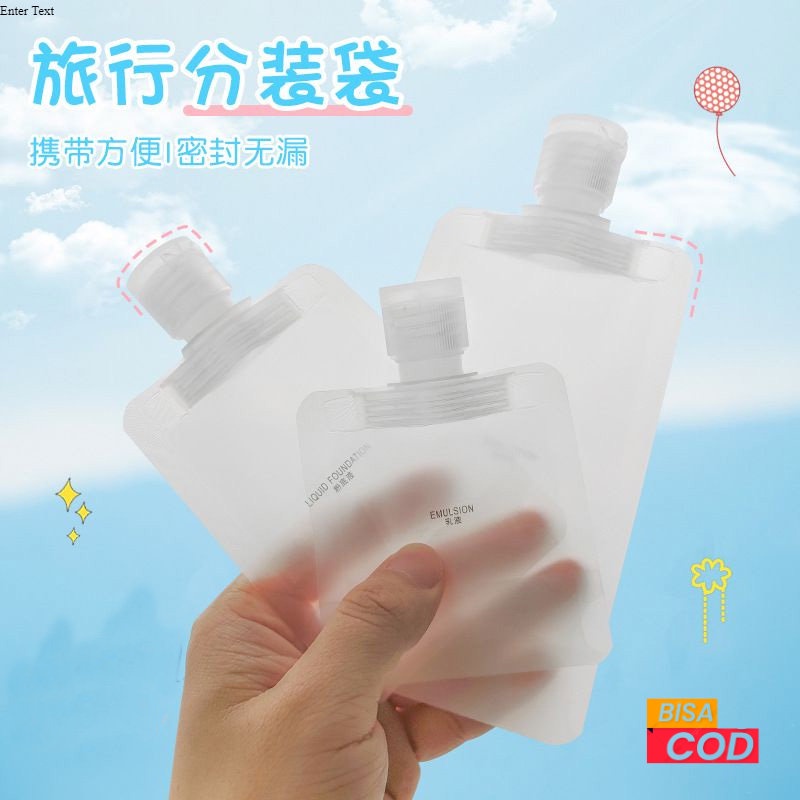 Botol Refill 30/50/100ml Untuk Isi Ulang Sabun Shampo Cair Plastik Fliptop Travel Organizer