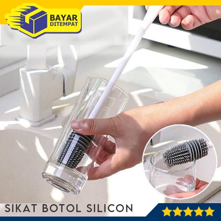 Sikat Pembersih Gelas Botol Silikon [ALT23]