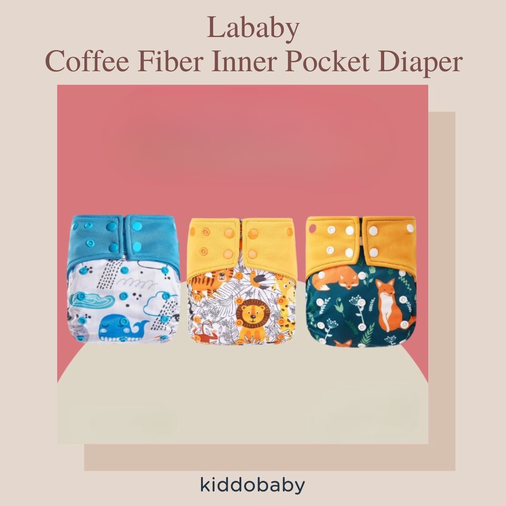 Lababy Coffee Fiber Inner Pocket Diaper | Popok Kain