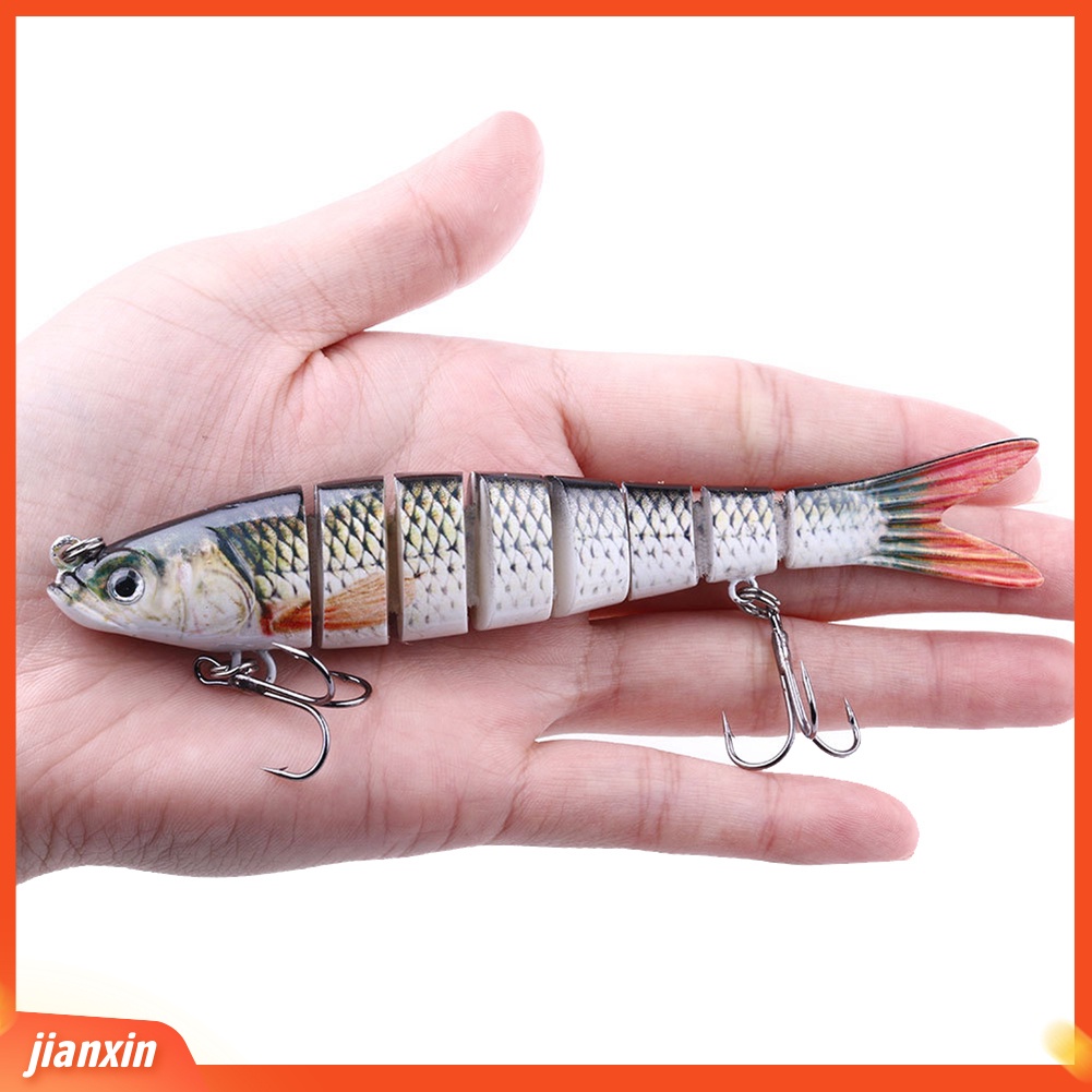 (In Stock) 13.7cm 27g Multi Jointed Fishing Umpan Manusia Hidup Buatan Wobbler Renang