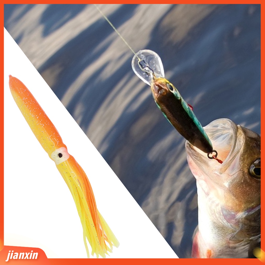 (In Stock) 20cm /15g Umpan Cumi Plastik Desain Payet Bercahaya Realistis Alat Pancing Umpan Gurita