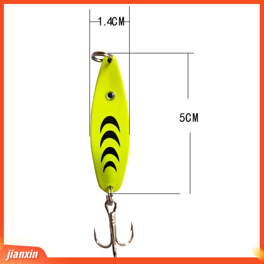 (In Stock) 6.5g /5cm Logam Umpan Pancing Bentuk S Bercahaya Treble Hook Payet Lure Angling Peralatan