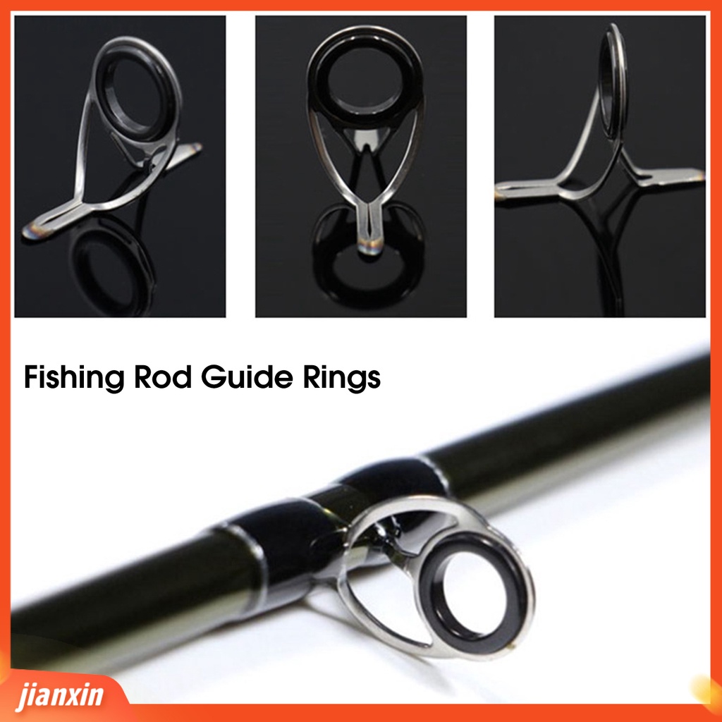 (In Stock) 11Pcs /Box Cincin Pancing Anti Gores Tangguh Stainless Steel Anti Karat Pandu Pancing Mata Angling Tools