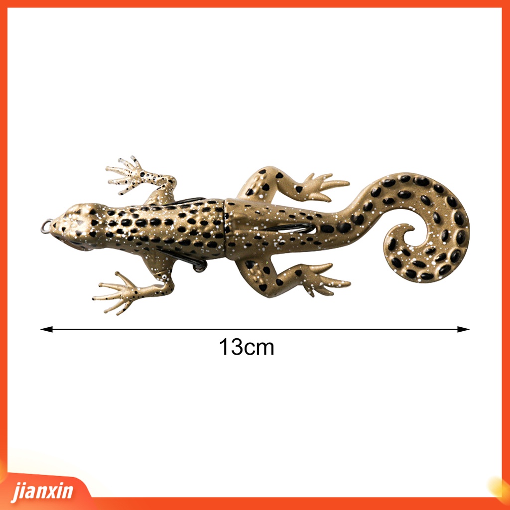 (In Stock) 13cm 20g Pemikat Pancing Penampilan Realistis Lukisan Sangat Detail Warna Cerah Tokek Lembut Silikon Memancing Umpan Untuk Memancing