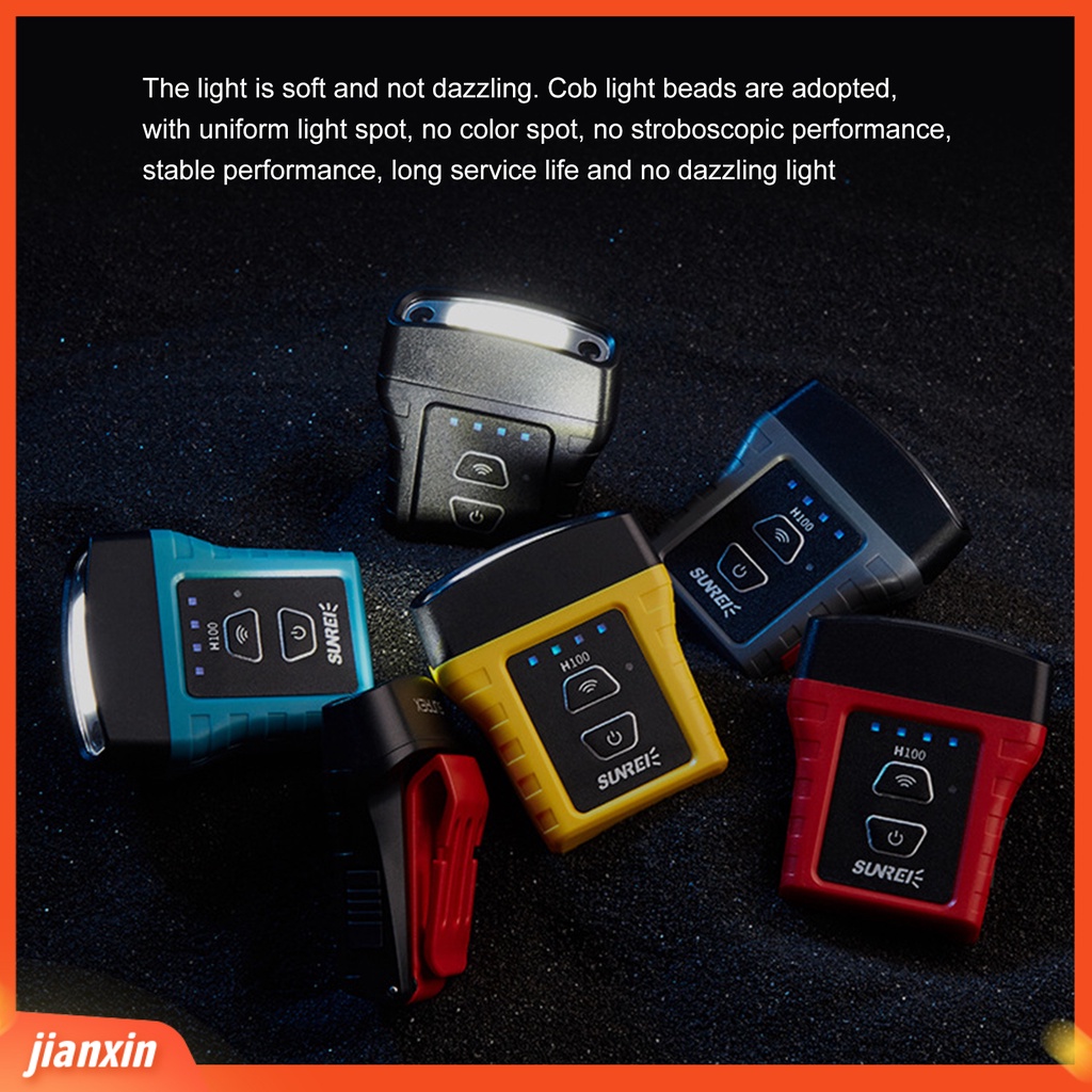 (In Stock) Headlamp Rechargeable Long Life IPX 5lampu Klip Induksi Aksesori Sepeda Water-proof Untuk Malam Hari