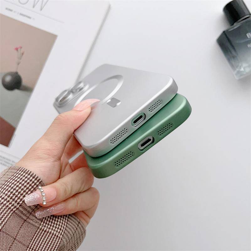 IPHONE Luxury Magnetic Untuk Magsafe Wireless Charge Silicone Case Untuk iPhone12 11 Pro MAX 11Pro 12Pro Lembut TPU Shockproof Back Cover Untuk iPhone12 iPhone11